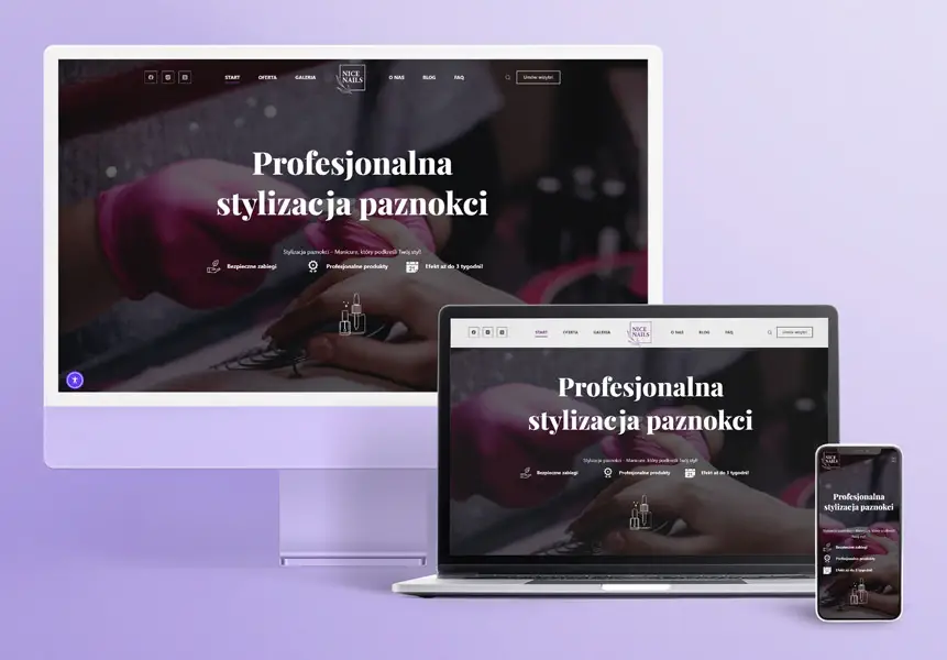 Strona internetowa dla Stylistki paznokci